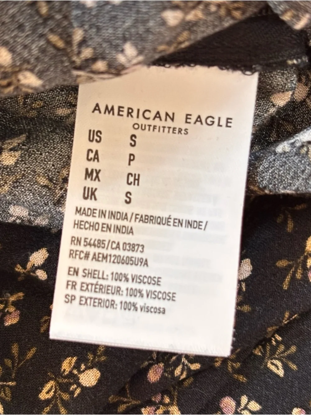 American Eagle Floral Romper Small Boho Long Sleeve